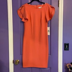 Orange Calvin Klein Dress size 8 NWT